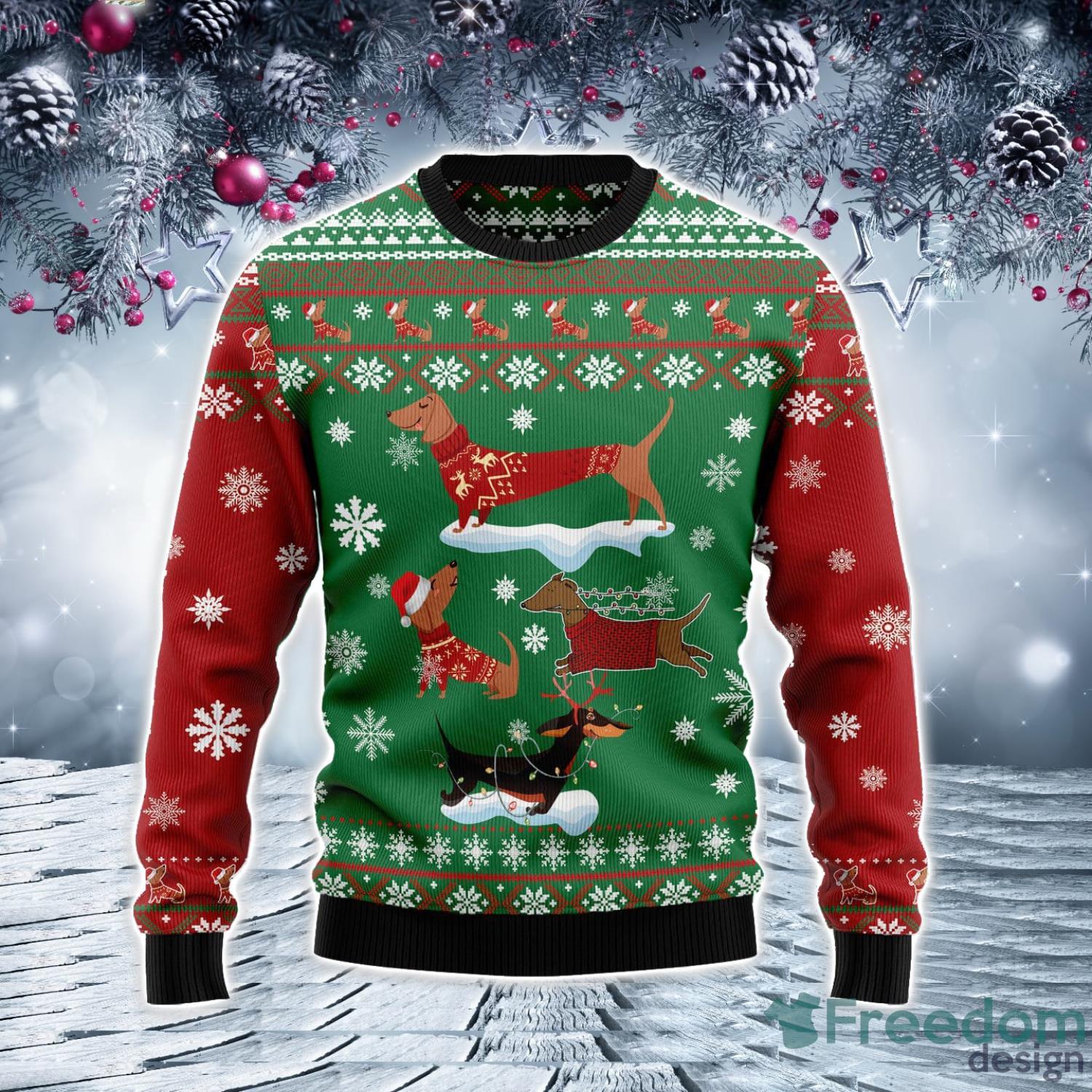 Santa Football personalized name ugly christmas sweater