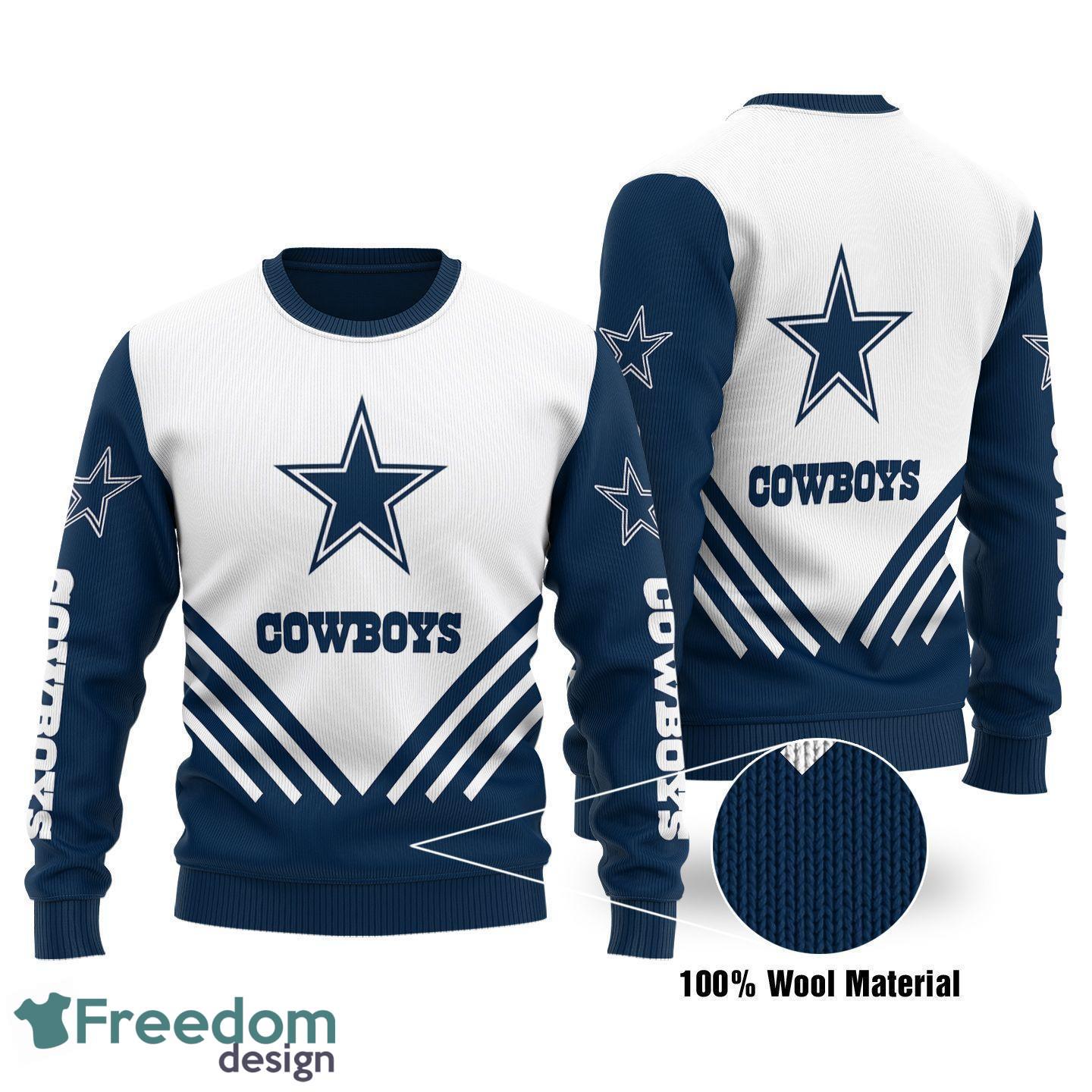 Cowboys Dallas Cowboys Smoke Gift Ugly Christmas Sweater For Men And Women  - Freedomdesign