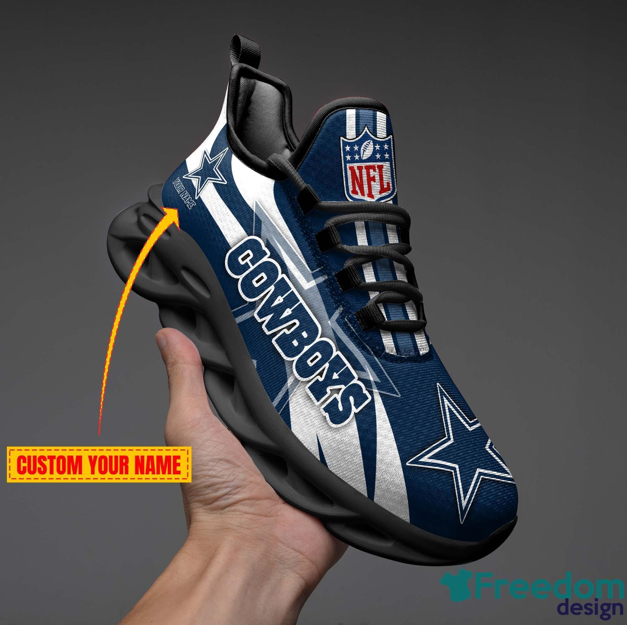 Dallas Football Cowboys Max Soul Sneakers Running Sport Shoes Custom Name -  Freedomdesign