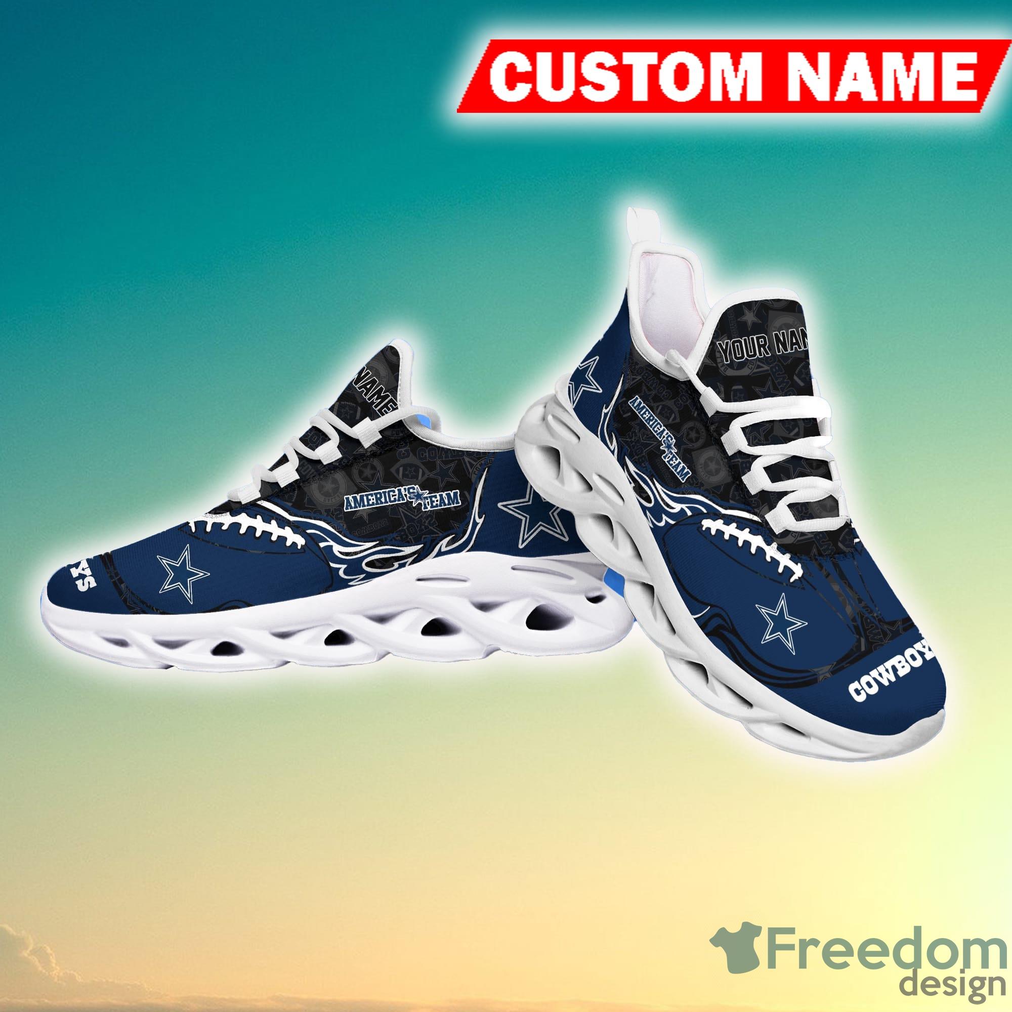 Dallas Cowboys NFL Max Soul Shoes Custom Name Sneakers Personalized Gifts  Runing Shoes - Freedomdesign