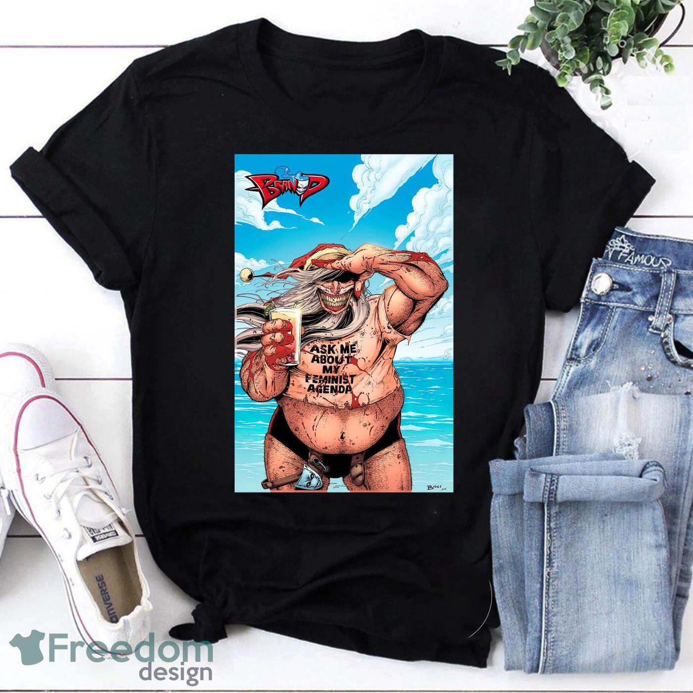 Dark Santana Ask Me About My Feminist Agenda Vintage T-Shirt Product Photo 1