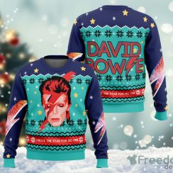 David Bowie  David Bowie Ugly Sweater Christmas Ugly Sweater For Holiday Xmas Family Gift