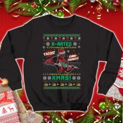 Deadpool Sweatshirt Deadpool R-Rated Christmas Sweatshirt