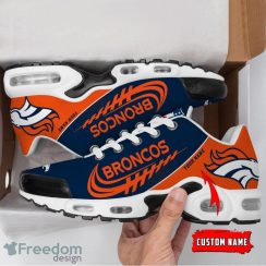 Denver Broncos Custom Name Air Cushion Sport Shoes For Fans Product Photo 2