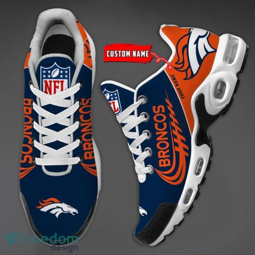 Denver Broncos Custom Name Air Cushion Sport Shoes For Fans Product Photo 3