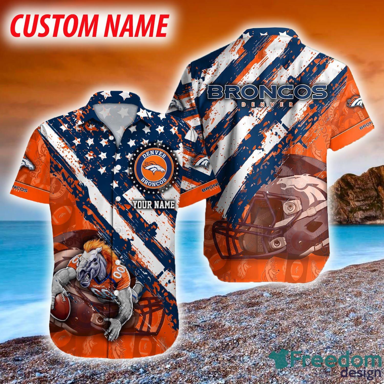 NFL Denver Broncos Hawaiian Shirt Custom Name - Ingenious Gifts