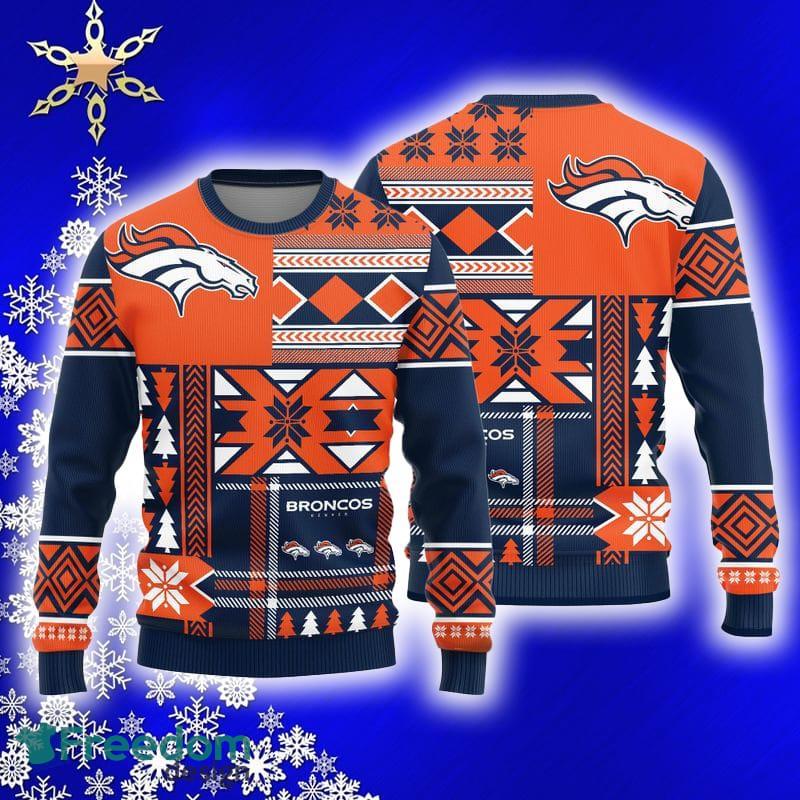 Denver Broncos Christmas Santa Claus Ugly Christmas Sweater - Freedomdesign