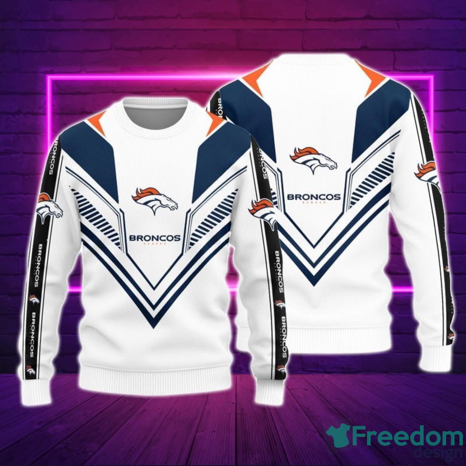 NFL Denver Broncos Christmas 3D Bethlehem Knitted Sweater For Men