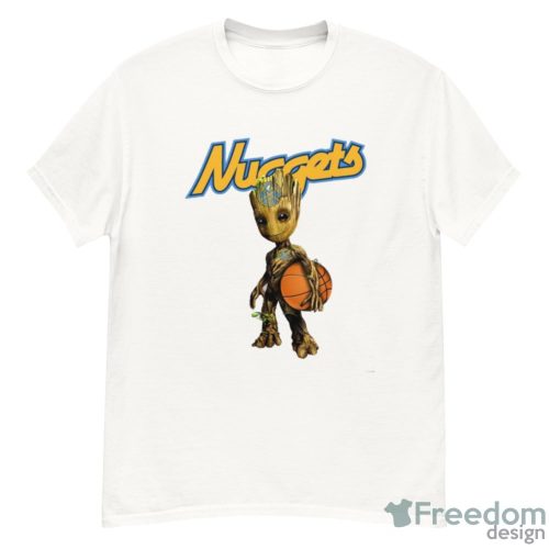 Denver Nuggets NBA Basketball Groot Marvel Guardians Of The Galaxy T Shirt - G500 Men’s Classic T-Shirt