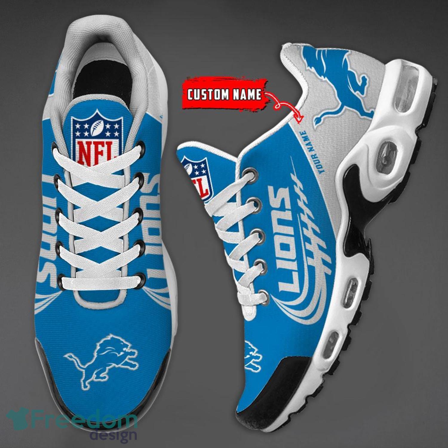 Lions Air Force One Custom Shoes. Detroit. Football. Mens 