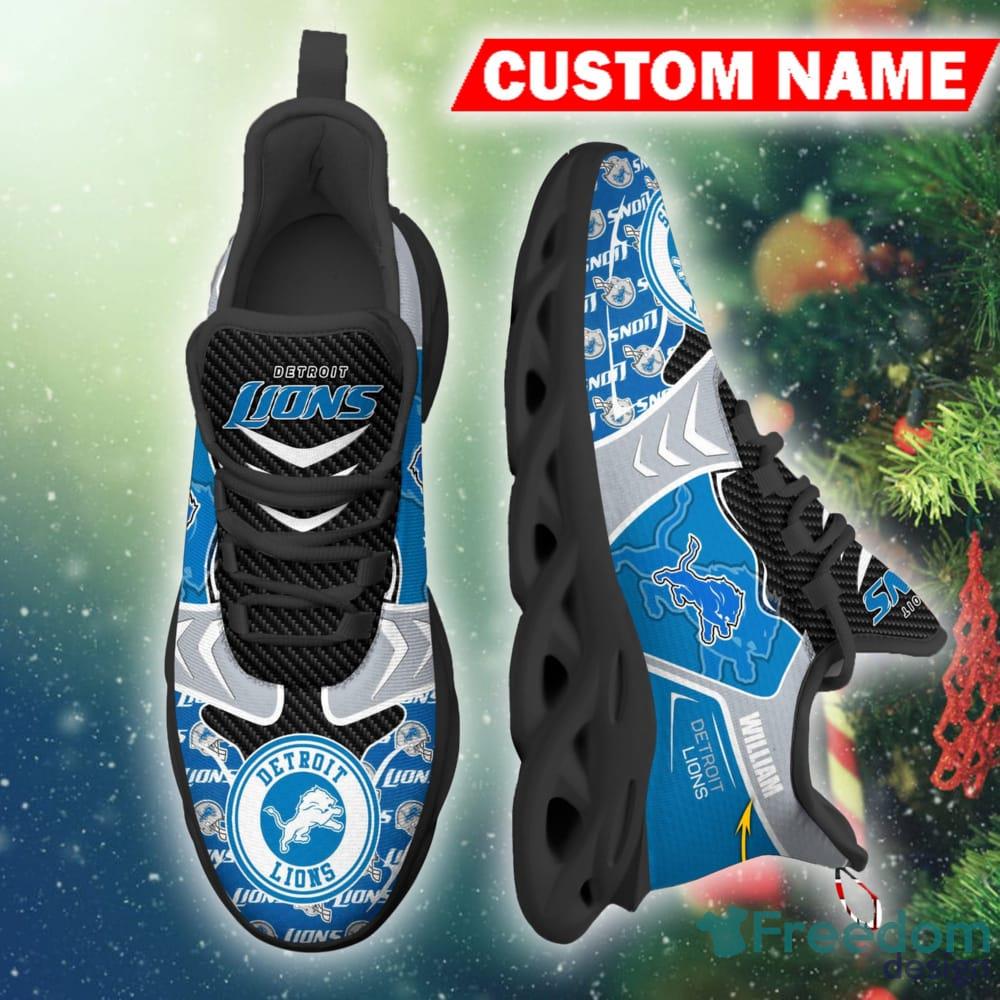 Detroit Lions NFL Custom Name Angle Wings Max Soul Shoes Trending