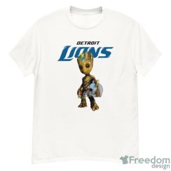 Detroit Lions NFL Football Groot Marvel Guardians Of The Galaxy T Shirt