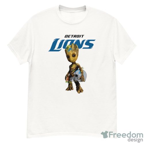 Detroit Lions NFL Football Groot Marvel Guardians Of The Galaxy T Shirt - G500 Men’s Classic T-Shirt