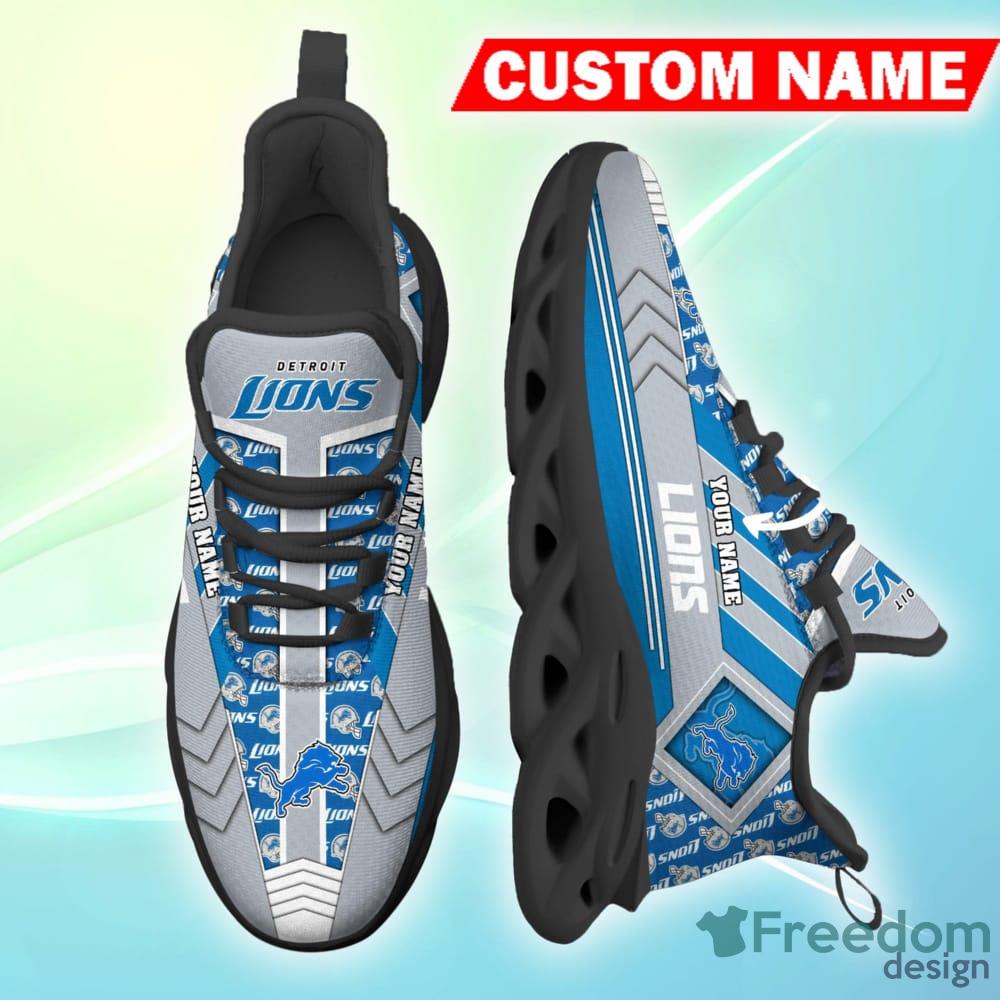 Detroit Lions Max Soul Sneakers Custom Name Running Shoes For Fans -  Freedomdesign