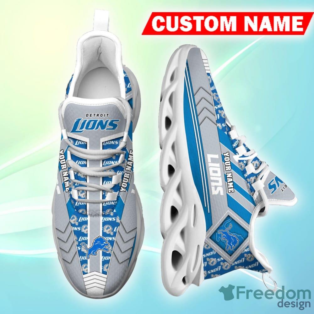 Detroit Lions New Ugly Christmas Snow Flowers Blue Color Sneakers Max Soul  Shoes For Fans Gift - Freedomdesign