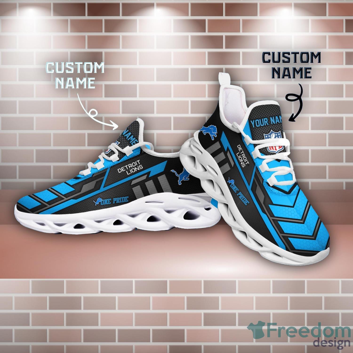 Detroit Lions NFL Ultra Custom Name Max Soul Shoes New Trend Running Sport Sneakers Product Photo 1