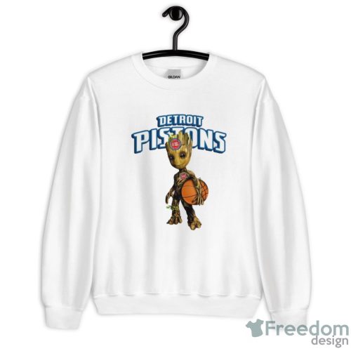 Detroit Pistons NBA Basketball Groot Marvel Guardians Of The Galaxy T Shirt - Unisex Crewneck Sweatshirt