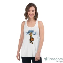 Detroit Pistons NBA Basketball Groot Marvel Guardians Of The Galaxy T Shirt - Women's Flowy Racerback Tank