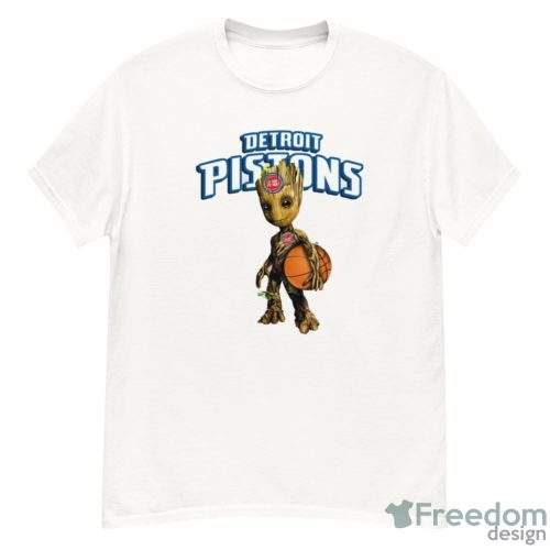 Detroit Pistons NBA Basketball Groot Marvel Guardians Of The Galaxy T Shirt - G500 Men’s Classic T-Shirt