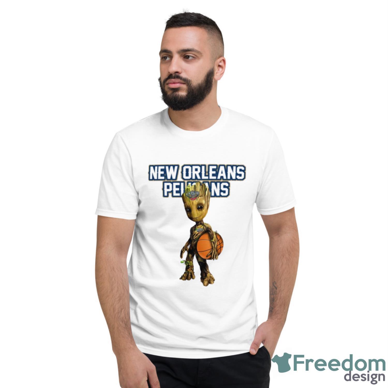 new-orleans-pelicans-nba-basketball-groot-marvel-guardians-of-the-galaxy-t-shirt-1.jpeg New Orleans Pelicans NBA Basketball Groot Marvel Guardians Of The Galaxy T Shirt - Short Sleeve T-Shirt