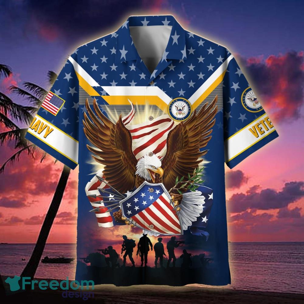 Eagle's presence signifies courage US Army American Pride Hawaiian Shirt  For Veterans - Banantees