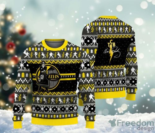 Elvis Presley King of Rock n Roll Ugly Sweater Christmas Ugly Sweater For Holiday Xmas Family Gift Product Photo 1