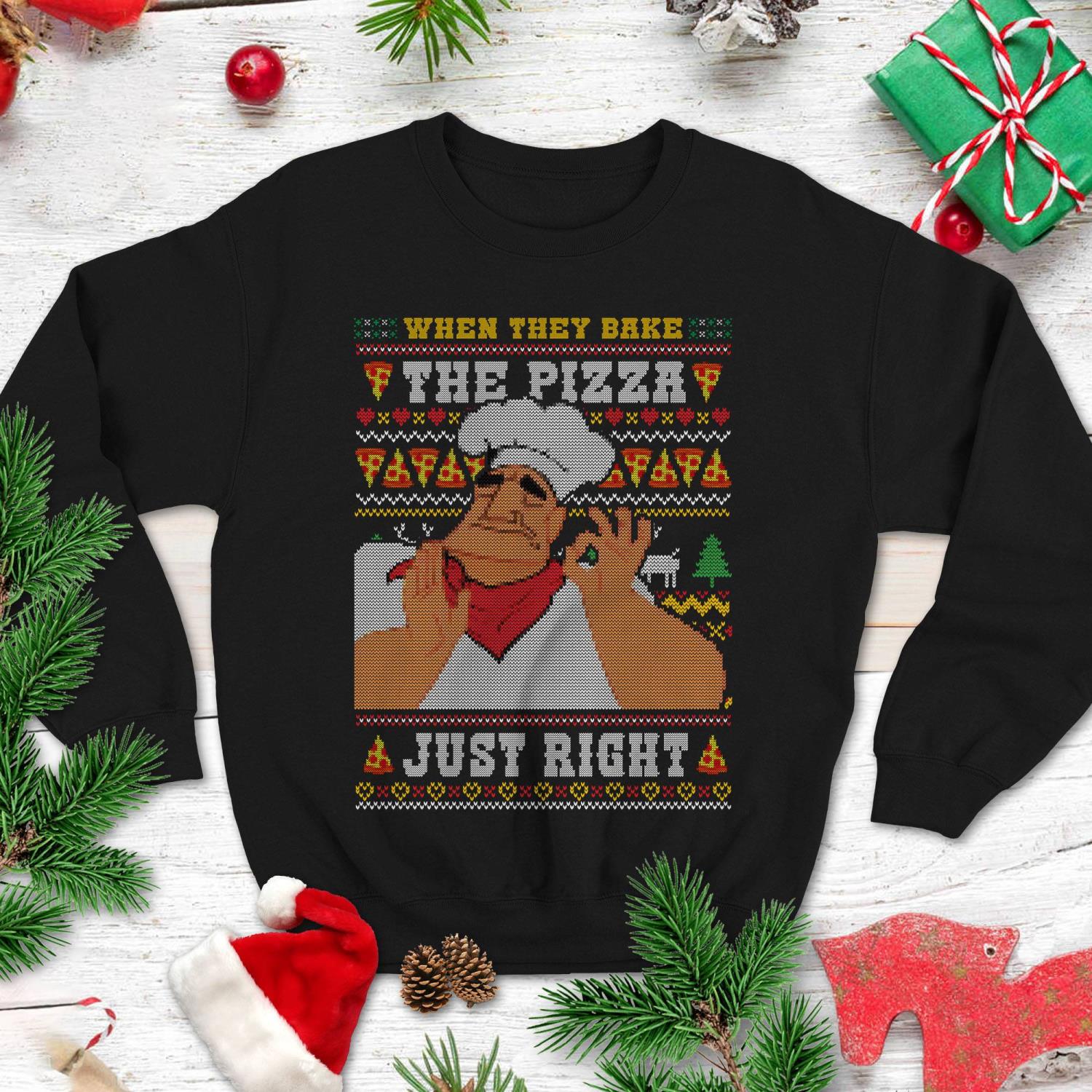 Emperor's New Groove Christmas Sweatshirt Kronk The Pizza Just Right Christmas Sweatshirt image Emperor's New Groove Christmas Sweatshirt Kronk The Pizza Just Right Christmas Sweatshirt