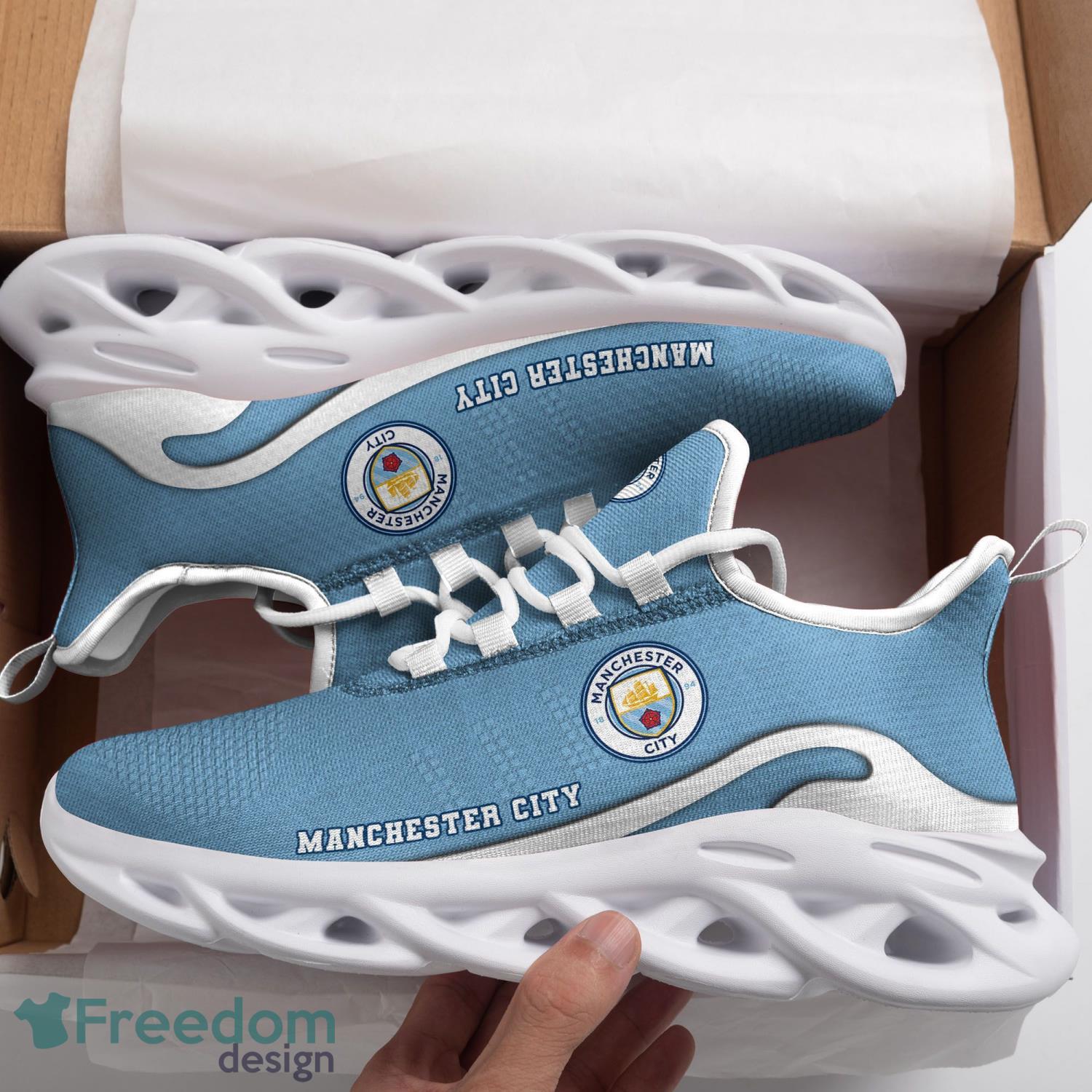 EPL Manchester City Max Soul Shoes Clunky Sneakers Sport Gift For Men Women Product Photo 1