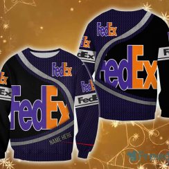 fedex Logo Brands Custom Name Yarn 3D Sweatshirt For Men And Women Gift Christmas
