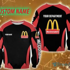 Fleece mcdonald’s Logo Brands Custom Name Snowfall 3D Sweatshirt For Men And Women Gift Christmas