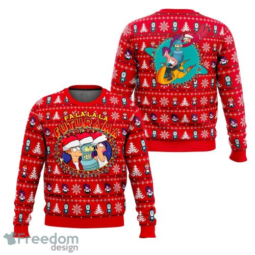 Futurama Characters Fa-La-La-La Merry Christmas Ugly Christmas Sweater Product Photo 1