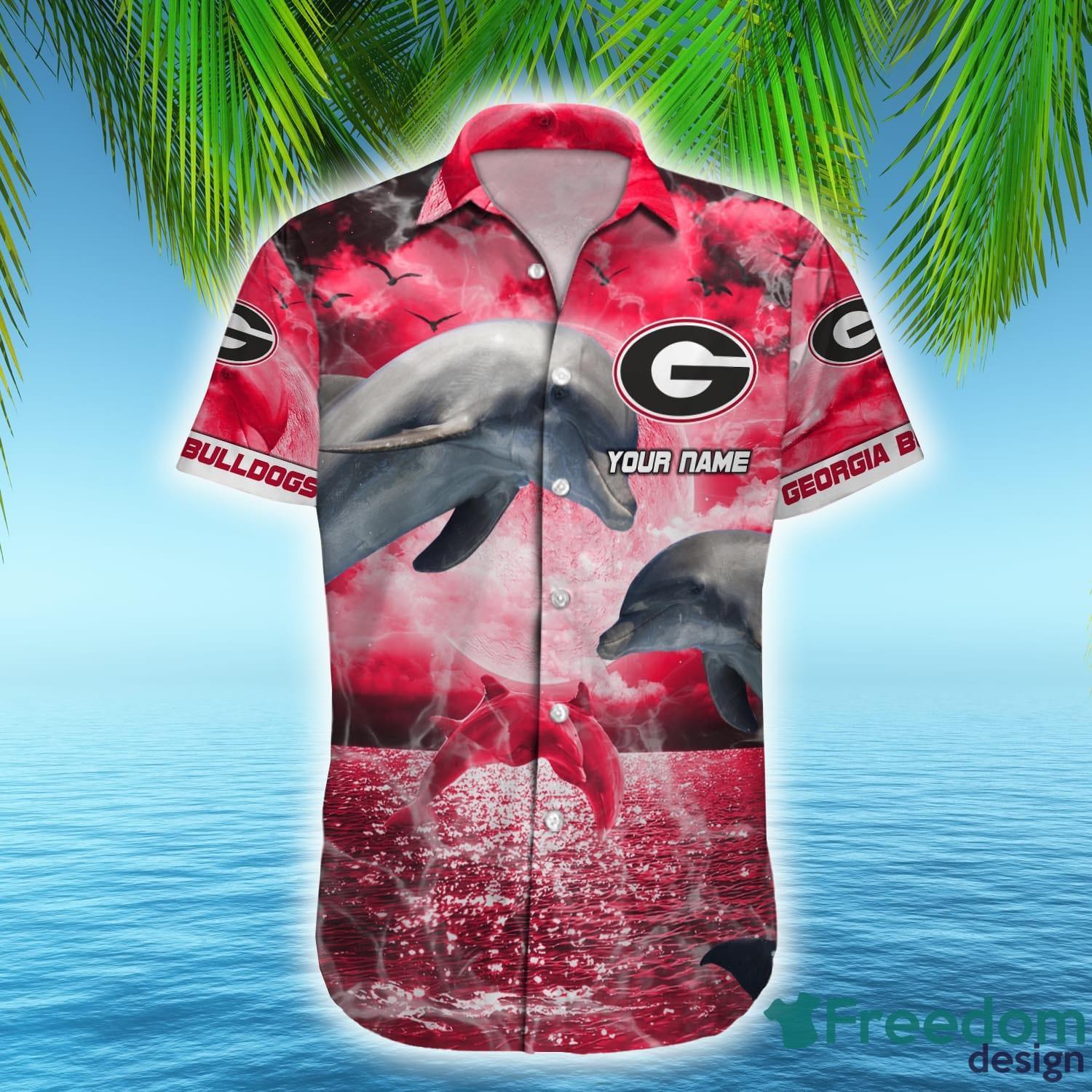 Georgia Bulldogs NCAA Custom Name Hawaiian Shirt For Men Women Ideal Gift  For Fans