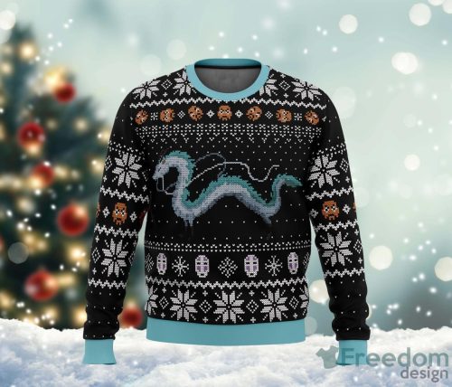 Ghibli Haku Miyazaki Ugly Sweater Christmas Ugly Sweater For Holiday Xmas Family Gift Product Photo 1