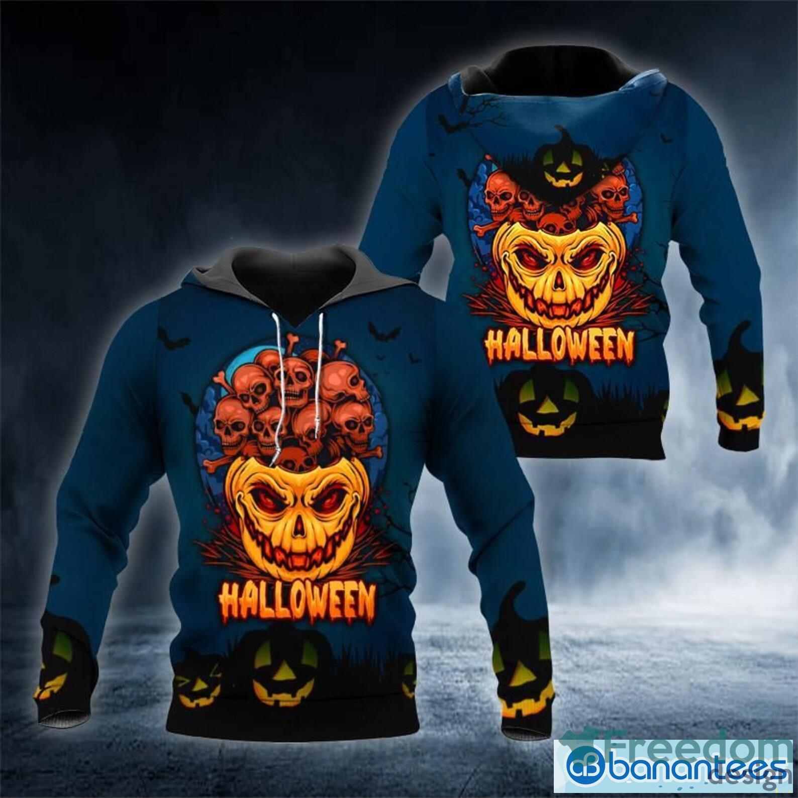 Ghost Inside Pumpkin Blue Skull 3D Hoodie Halloween Hoodies Gifts Funny Halloween Hoodie Pumpkin Gift - Ghost Inside Pumpkin Blue Skull 3D Hoodie Halloween Hoodies Gifts Funny Halloween Hoodie Pumpkin Gift