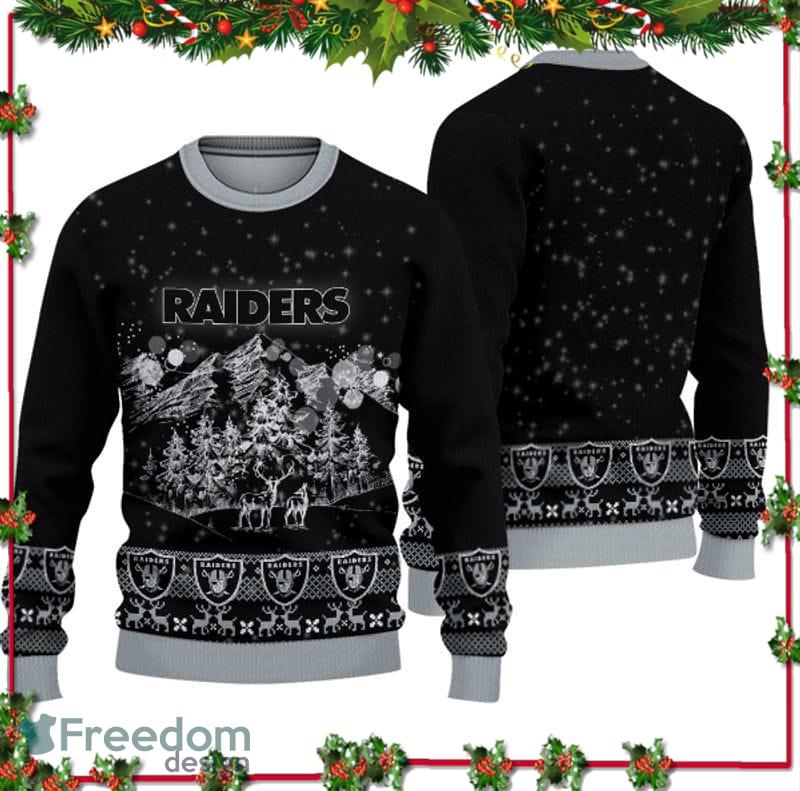 Las Vegas Raiders Knitted Holiday Dog Sweater FOCO