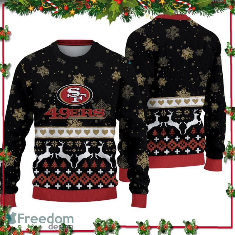 49ers Christmas Sweater Red And Black San Francisco 49ers Gift -  Personalized Gifts: Family, Sports, Occasions, Trending