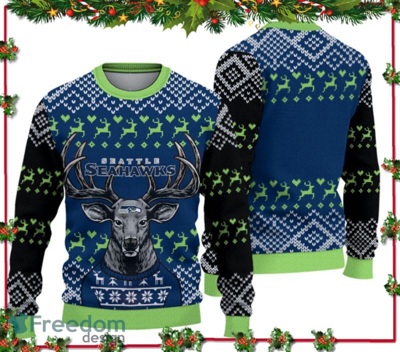 Seattle Seahawks Fans Reindeer Jumper Knitted Christmas Sweater -  Freedomdesign