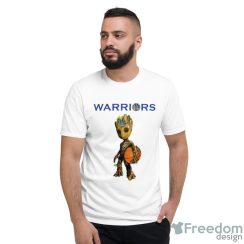 Golden State Warriors NBA Basketball Groot Marvel Guardians Of The Galaxy T Shirt - Short Sleeve T-Shirt