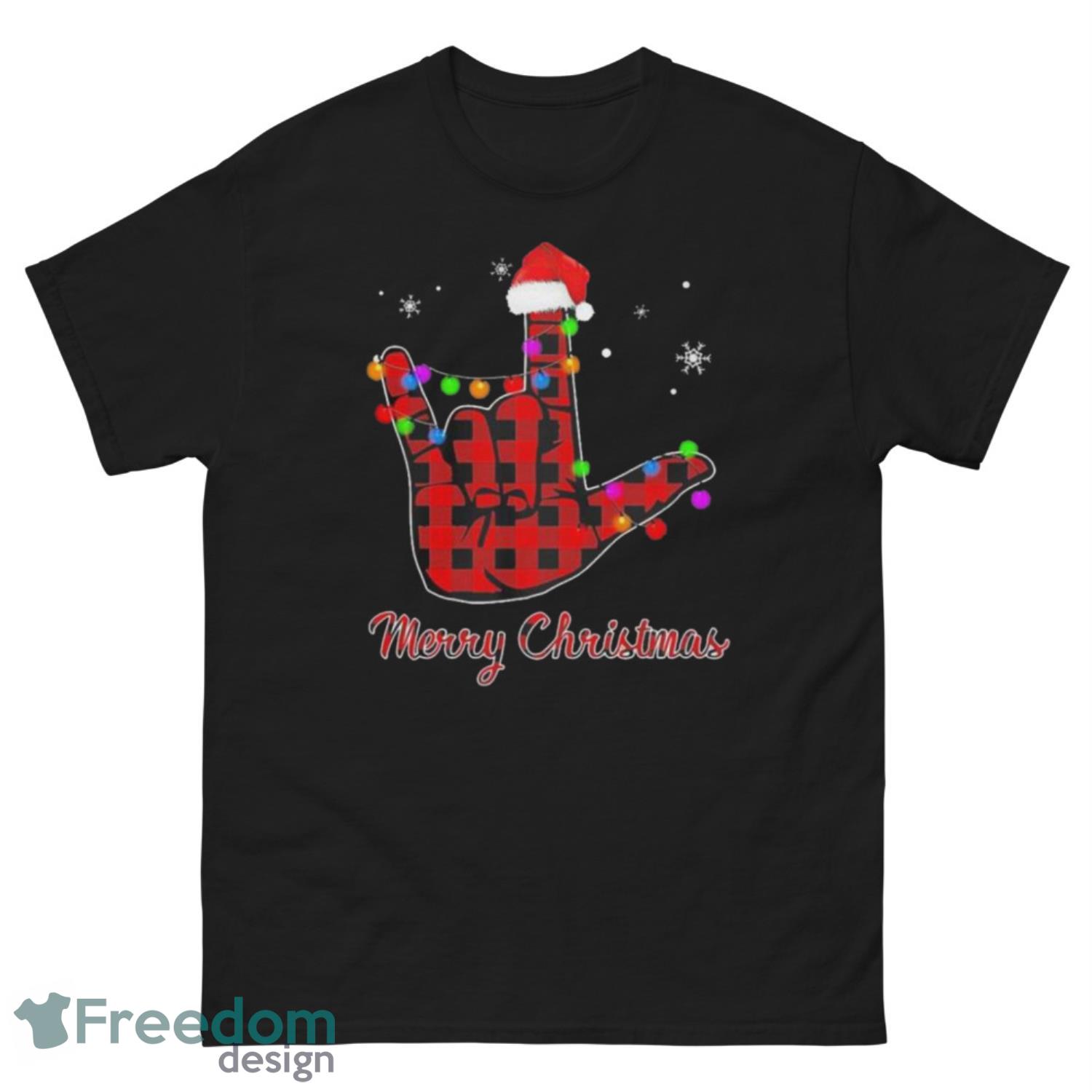 Grateful Plaid Post Malone Hand Santa Merry Christmas Shirt - G500 Men’s Classic Tee