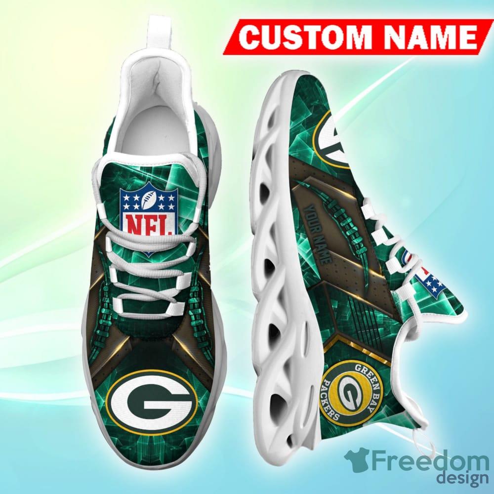 Personalized Name Green Bay Packers NFL Chunky Sneakers Fans Max