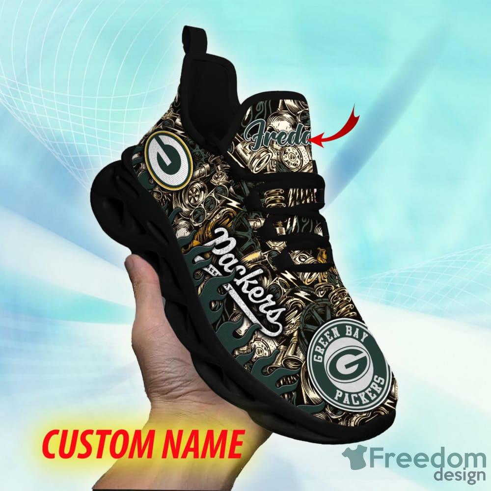 Personalized Name Green Bay Packers NFL Chunky Sneakers Fans Max