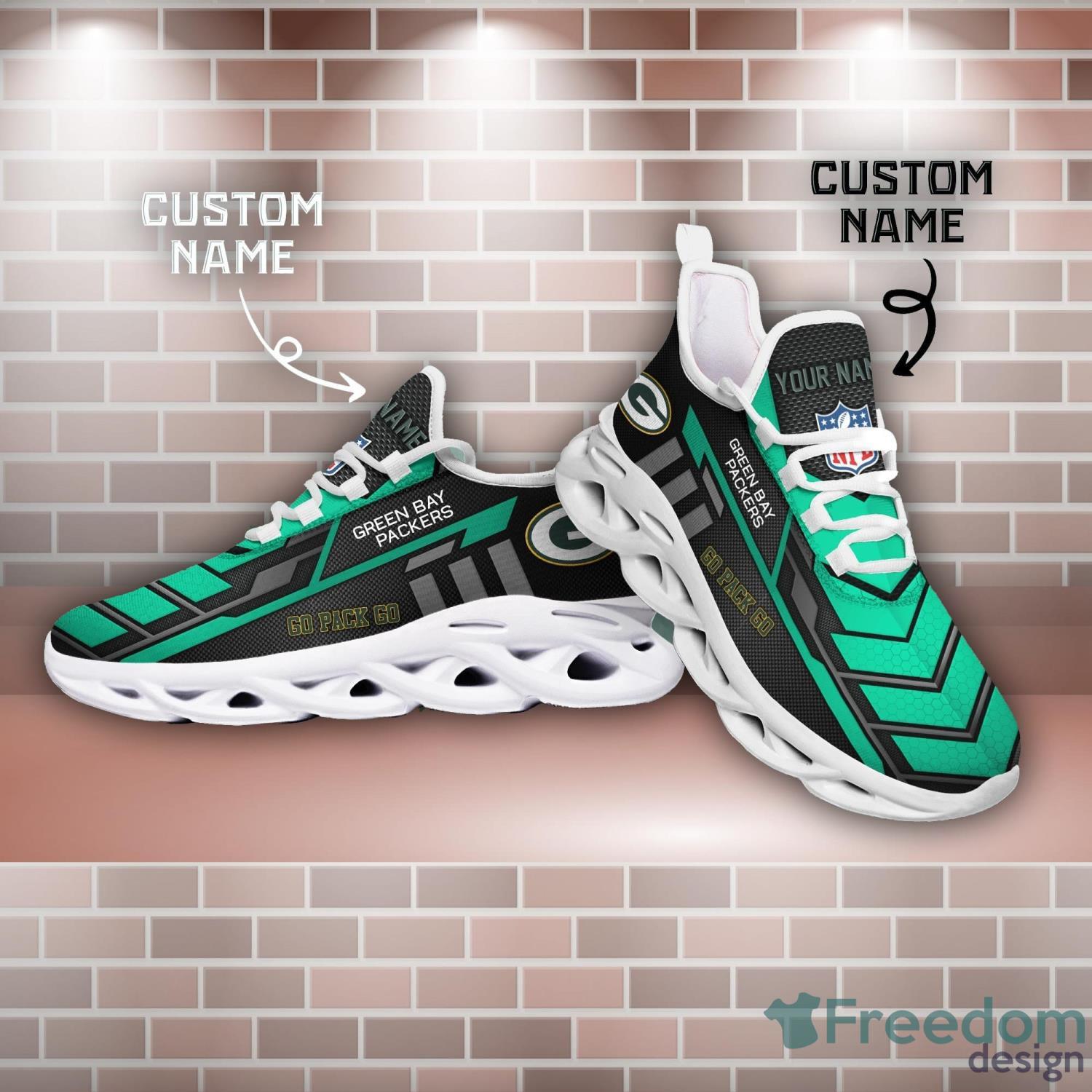 Green Bay Packers NFL Ultra Custom Name Max Soul Shoes New Trend Running Sport Sneakers Product Photo 1