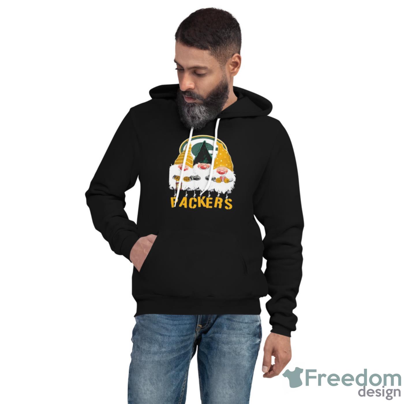 Green Bay Packers Team Gnomes Merry Christmas Shirt - Unisex Fleece Pullover Hoodie