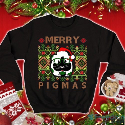 Guinea Pig Ugly Christmas Sweatshirt Merry Pigmas Funny Christmas Sweatshirt Product Photo 1