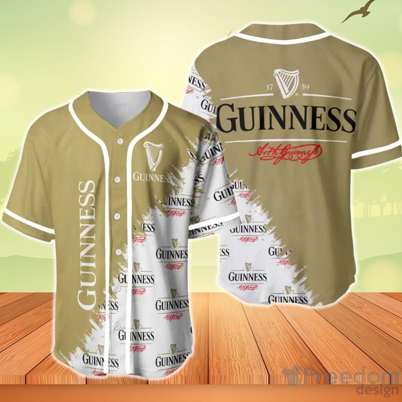 Guinness Beer Eage USA Flag Baseball Jersey - Freedomdesign