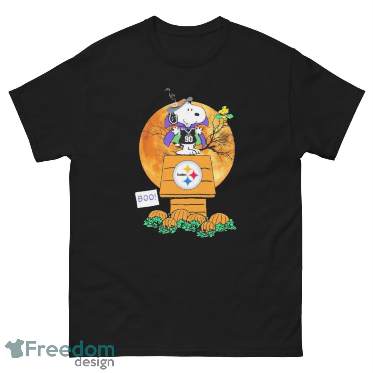 Halloween Boo Witch Snoopy And Woodstock Pittsburgh Steelers Shirt - G500 Men’s Classic Tee