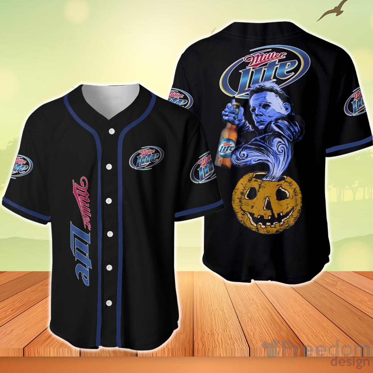 Miller Lite Horror Baseball Jersey ML1606DHN7VKO – Trendy Thready