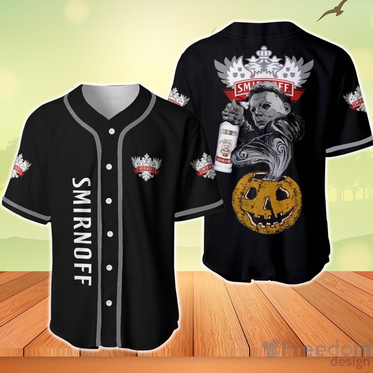 Smirnoff Vodka Halloween Horror Character Baseball Jersey