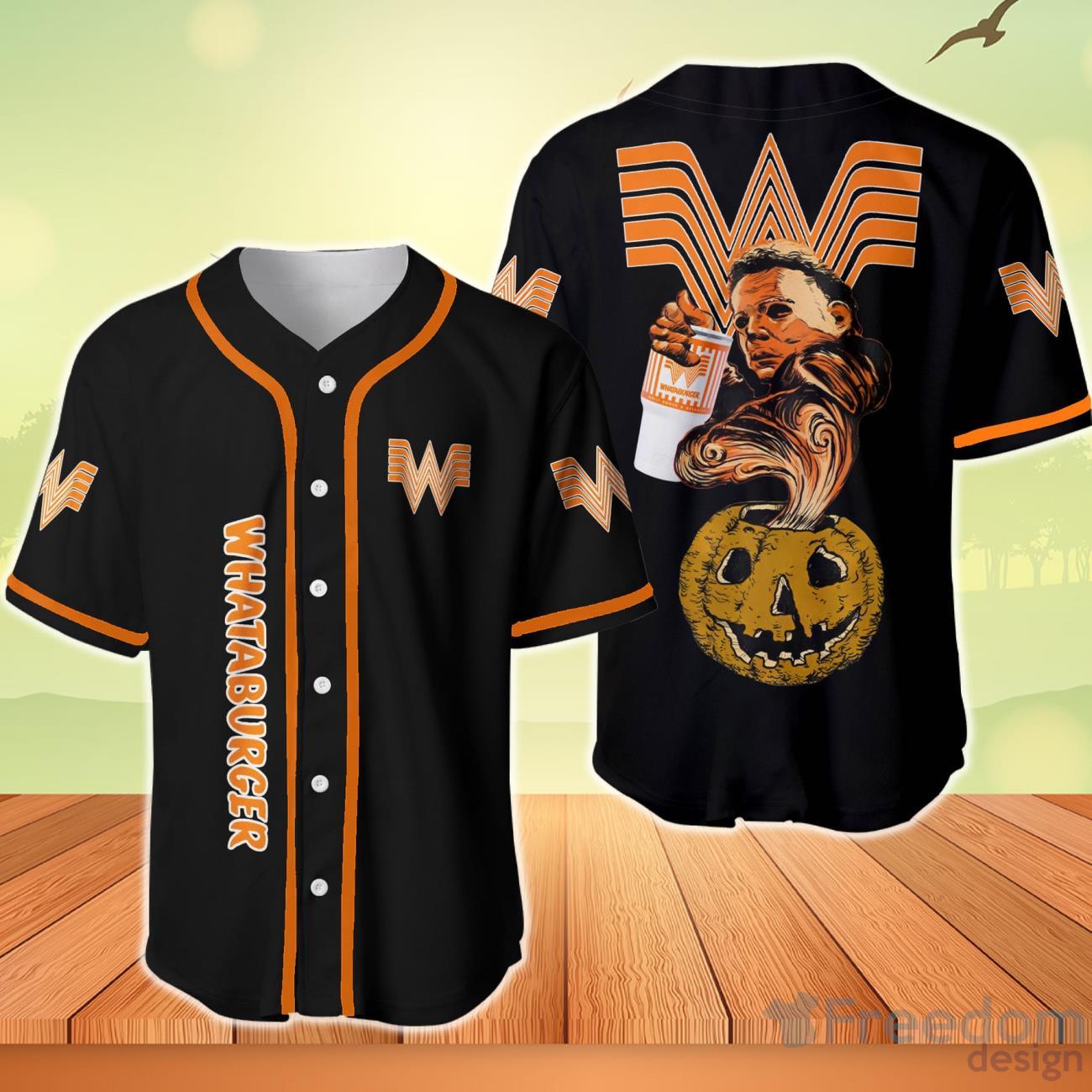 Halloween Costume Horror Whataburger Michael Myers Baseball Jersey