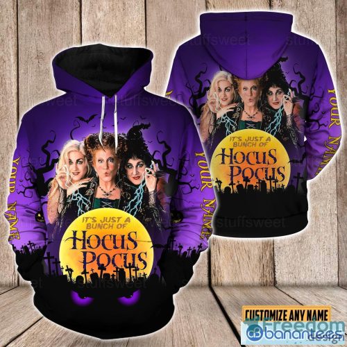 Halloween Hocus Pocus Hoodie Scary Movie Aesthetic Hocus Pocus 3D Hoodie Custom Name - Halloween Hocus Pocus Hoodie Scary Movie Aesthetic Hocus Pocus 3D Hoodie Custom Name